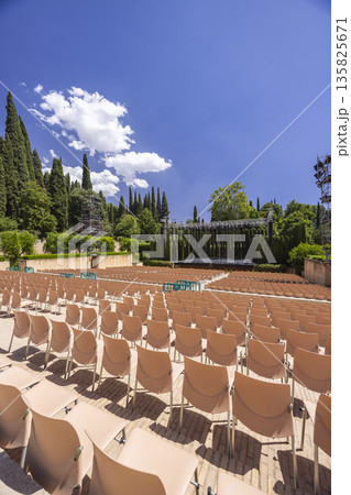 Generalife open air theater in Alhambra Granada Spain Generalife open air theater in Alhambra Granada Spain 135825671