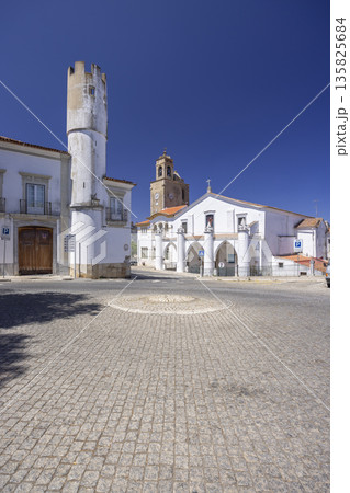 Historic architecture in Largo dos Duques de Beja, Portugal Historic architecture in Largo dos Duques de Beja, Portugal 135825684
