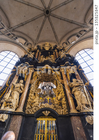 Ornate high altar inside Trier Cathedral, a historic landmark Ornate high altar inside Trier Cathedral, a historic landmark 135825847