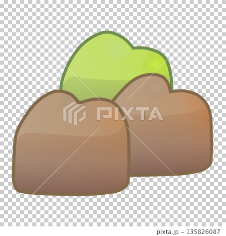 Heart-shaped chocolate illustration Heart-shaped chocolate illustration 135826087