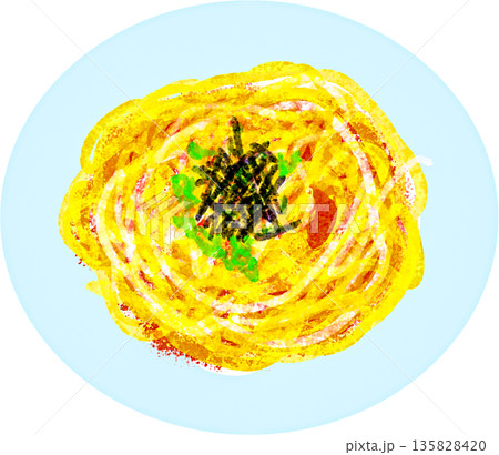 明太スパゲッティのイラスト 明太スパゲッティのイラスト 135828420