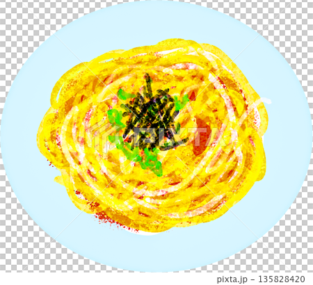 明太スパゲッティのイラスト 明太スパゲッティのイラスト 135828420
