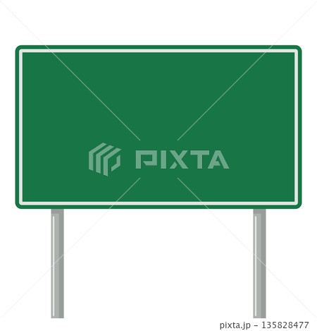 Green road sign vector isolated Green road sign vector isolated 135828477