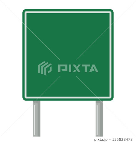 Green road sign vector isolated Green road sign vector isolated 135828478