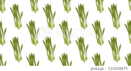 Leek Vegetable Seamless Pattern Texture 135830675