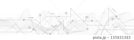 Motherboard technology circuit board background texture design. Creative idea AI banner concept for internet technology. Digital motherboard concept for poster, cover, banner, header, web template 135831383