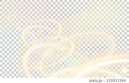 光の輪が連なっている背景透過イラスト 135831584