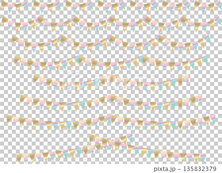 Garland triangle, curve, line, gold 20 rainbow light Garland triangle, curve, line, gold 20 rainbow light 135832379