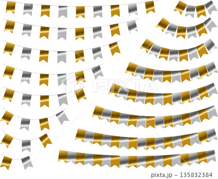 ガーランド谷、曲線、金2銀 135832384