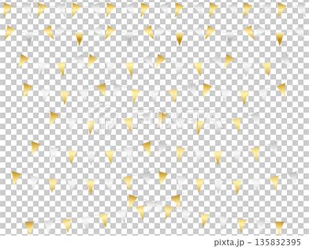 ガーランド三角ひも、曲線、ライン、m金2銀 135832395