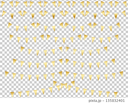 Garland triangle string, curved, line, m1 gold Garland triangle string, curved, line, m1 gold 135832401
