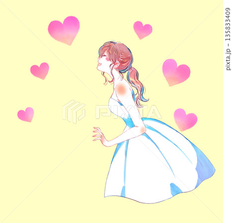 ウェディングドレスを着た新婦 ウェディングドレスを着た新婦 135833409