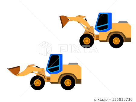 ホイールローダーのセット 135833736