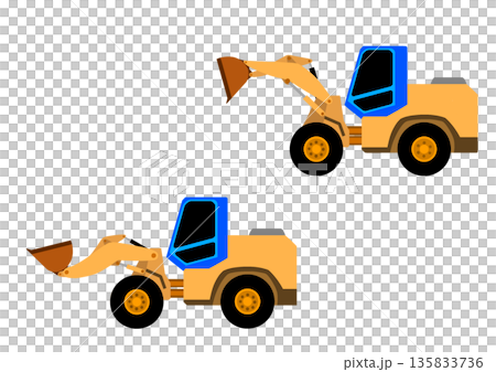 ホイールローダーのセット 135833736