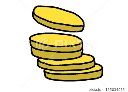 コインのイラスト 135834053
