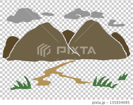 mountains illustrations, 135834095