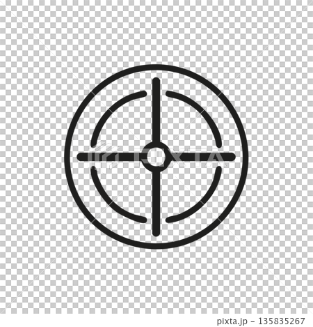 照準・クロスヘアのアイコン　精度と集中を表すシンプル線画 135835267