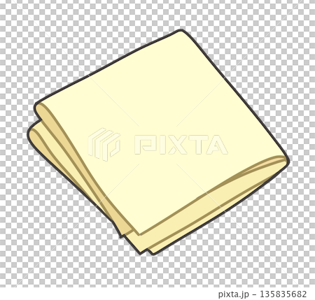 黃色手帕插圖 135835682