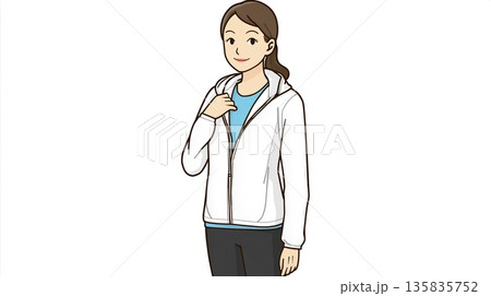 スポーツウェア姿の女性 135835752