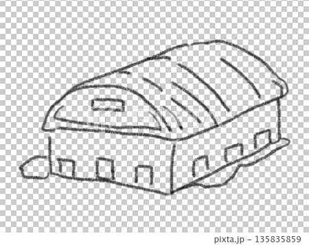 簡單的手繪房子插畫 135835859