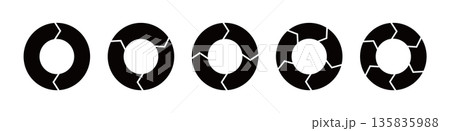 イラスト素材:サイクル図 サイクル矢印 循環図 set of recycling icons. イラスト素材:サイクル図 サイクル矢印 循環図 set of recycling icons. 135835988