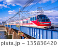 庄内川を渡る名鉄パノラマスーパー旧色 135836420
