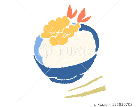 天ぷらうどんのイラスト 天ぷらうどんのイラスト 135836702