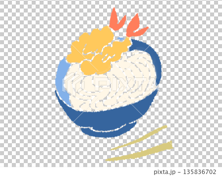 天ぷらうどんのイラスト 天ぷらうどんのイラスト 135836702