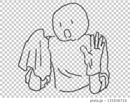 白タオルで窓を拭く人のイラスト 白タオルで窓を拭く人のイラスト 135836728