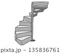 階段を描いたイラスト 135836761