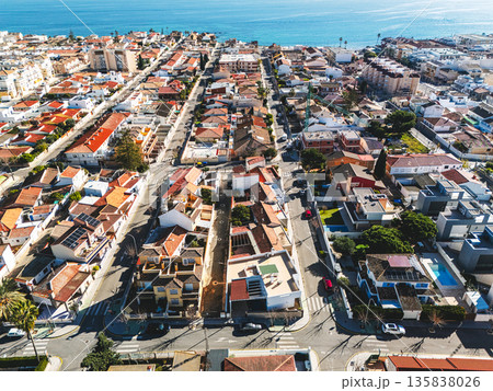 Aerial view of Torre de la Horadada townscape  135838026