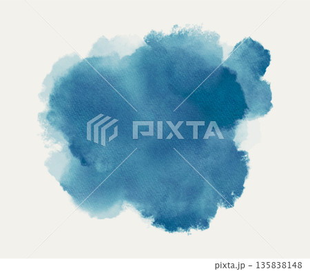Cerulean watercolor paint stains vector background Cerulean watercolor paint stains vector background 135838148