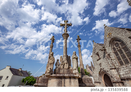 Parish close church of Guengat, finistere, brittany, france 135839588