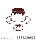 シンプルなプリンのイラスト 135839695