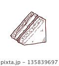 シンプルなサンドイッチのイラスト 135839697