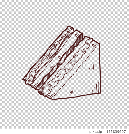 簡單的三明治插圖 135839697