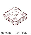 シンプルなトーストのイラスト 135839698