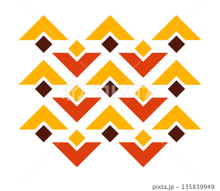 Ethnic pattern. Geometric and aztec decor element. Trendy backgrounds and logotype. Vector. Isolated 135839949