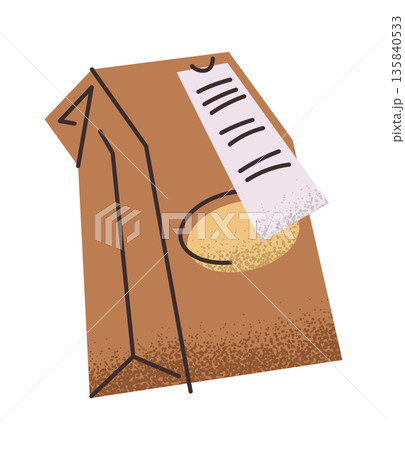 Delivery package postal sticker design 135840533