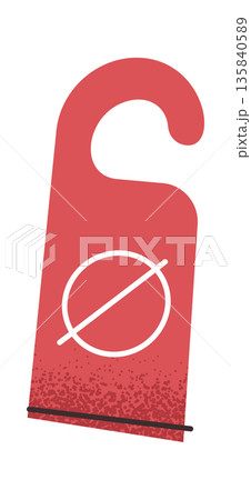 Hotel room door hanger sticker 135840589