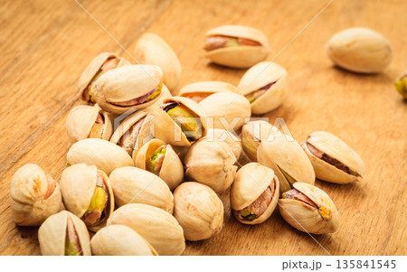 Roasted pistachio nuts seed with shell 135841545