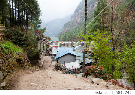 Small villages along EBC trek, Nepal Small villages along EBC trek, Nepal 135842249