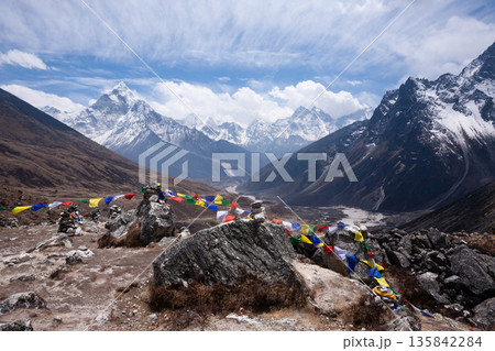 Landscape from Chukpi Lhara viewpoint, Dughla, Nepal Landscape from Chukpi Lhara viewpoint, Dughla, Nepal 135842284