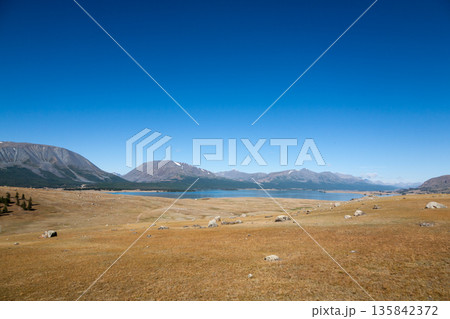 Khoton lake landscape, Altai, Mongolia, Tsengel district Khoton lake landscape, Altai, Mongolia, Tsengel district 135842372