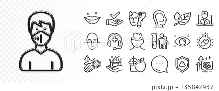 Shield, Medical analyzes and Electronic thermometer line icons for web app. Glare of light effect. Message icon. Pack of Health eye, Dermatologically tested, Juice pictogram icons. Vector Shield, Medical analyzes and Electronic thermometer line icons for web app. Glare of light effect. Message icon. Pack of Health eye, Dermatologically tested, Juice pictogram icons. Vector 135842937