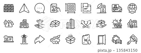 Boxes shelf, Packing boxes and Petrol station line icons pack. Share, Message, Paper plane icons. Brush, Consolidation, Technical documentation web icon. Vector Boxes shelf, Packing boxes and Petrol station line icons pack. Share, Message, Paper plane icons. Brush, Consolidation, Technical documentation web icon. Vector 135843150