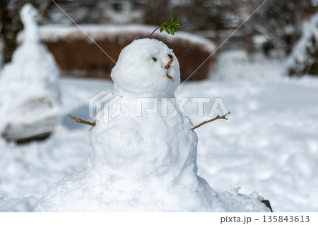 手作りの雪だるま 135843613