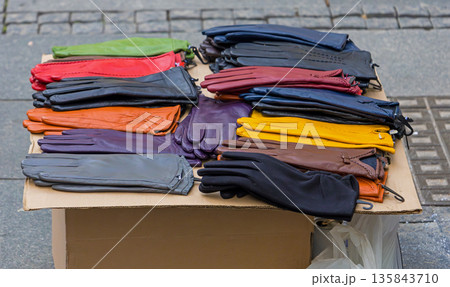 Colorful leather gloves market Colorful leather gloves market 135843710