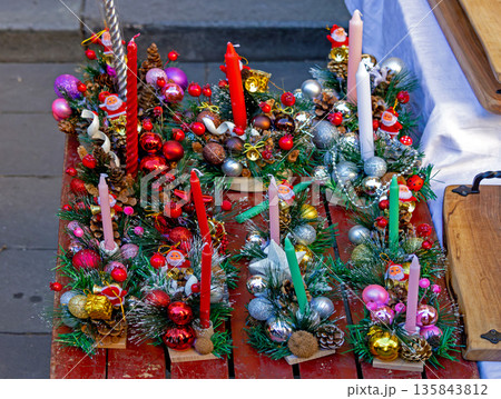Decorative Christmas candles Decorative Christmas candles 135843812