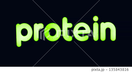 Protein supplement glowing sign Protein supplement glowing sign 135843816
